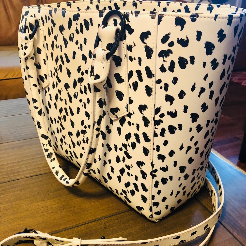 Dagne Dover Ltd Ed. Dalmatian Leather Mini Tote